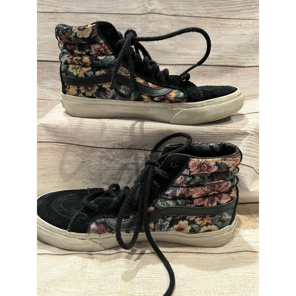 Vans Sk8 Hi Suede/Canvas Paisley Colorblock Sneakers Women's Size 6.5 Mens 5 - Picture 2 of 7